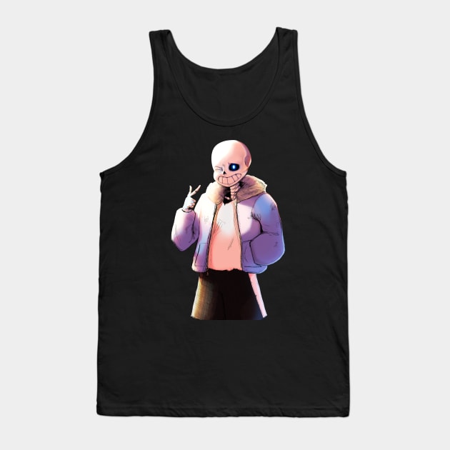 Sans Undertale graphic Tank Top by Scribble-LeviJo